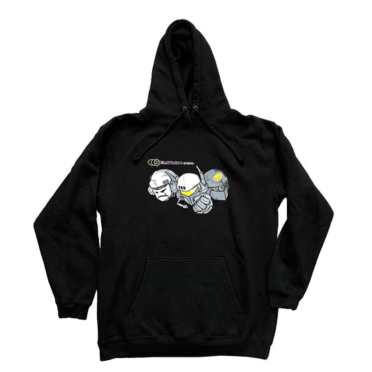 3 Helmets Men's Hoodie, Black