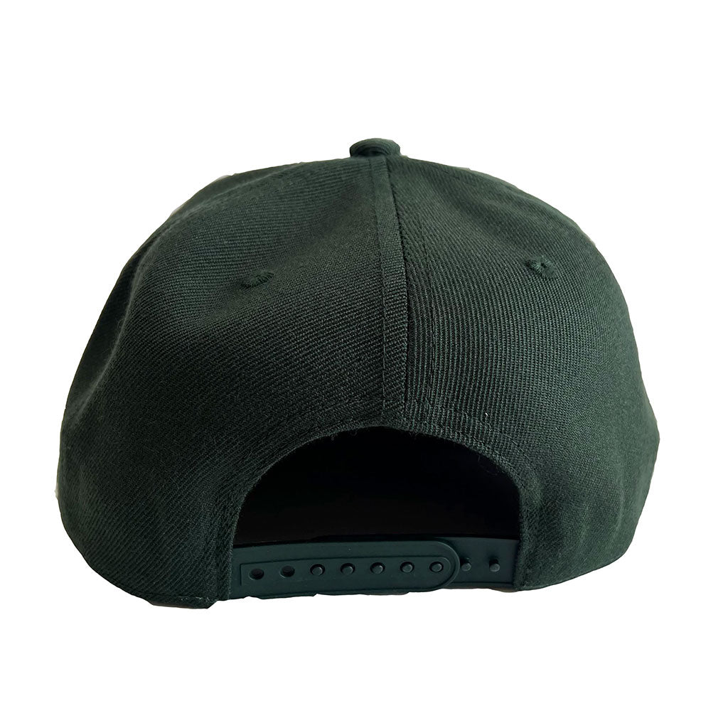Deltron 25th Anniversary Tour Logo Snapback Cap, Forest Green